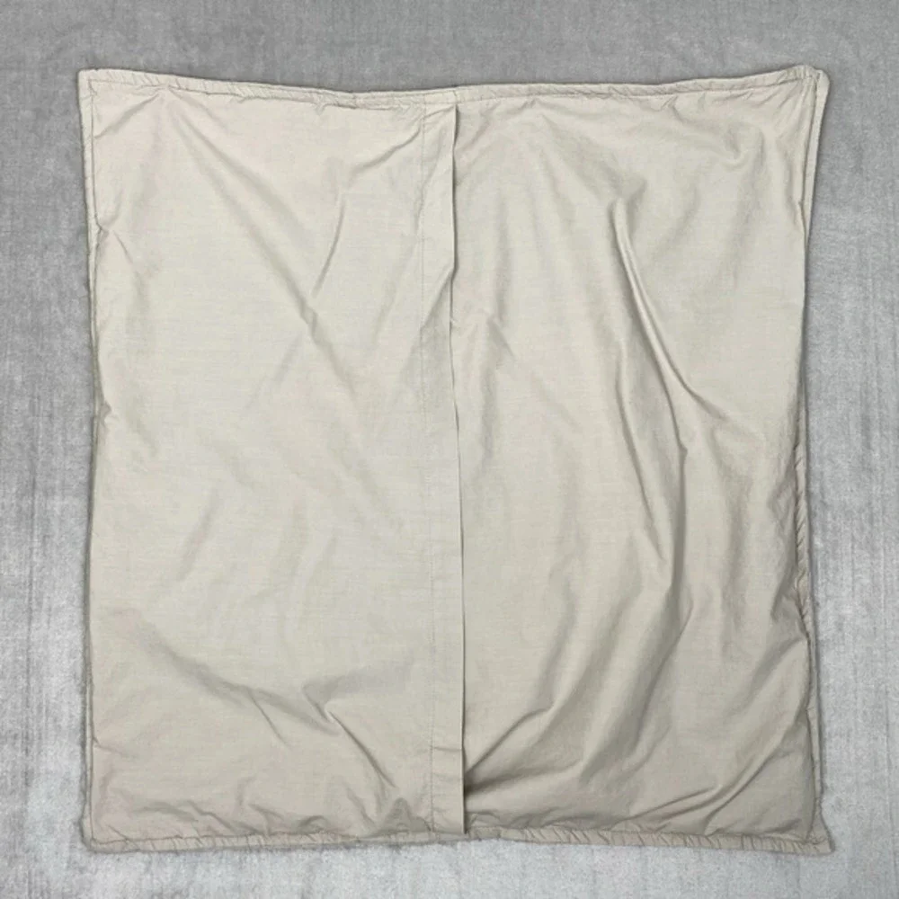 West Elm Euro Sham Handstitched Quilted  26in‎ x26in Gray 100% Cotton